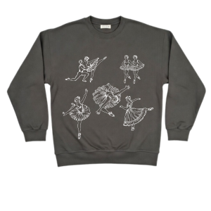 %100 Heavy cotton sweater in white balerina design