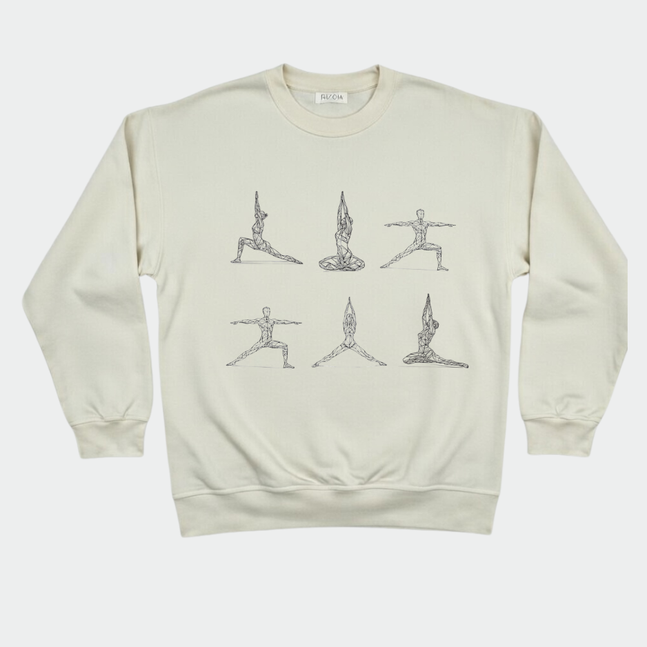 Cotton Yoga Figures Sweater unisex