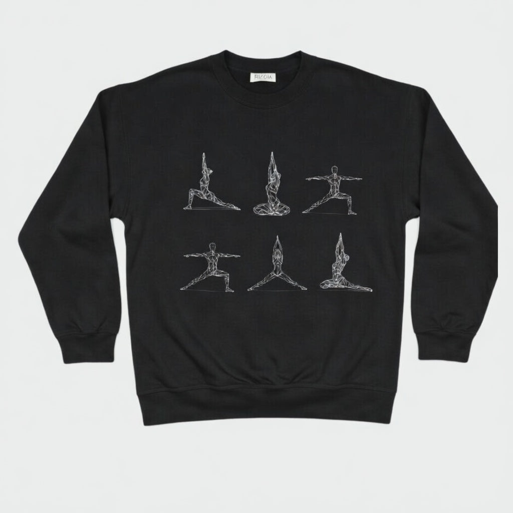 Cotton Yoga Figures Sweater unisex