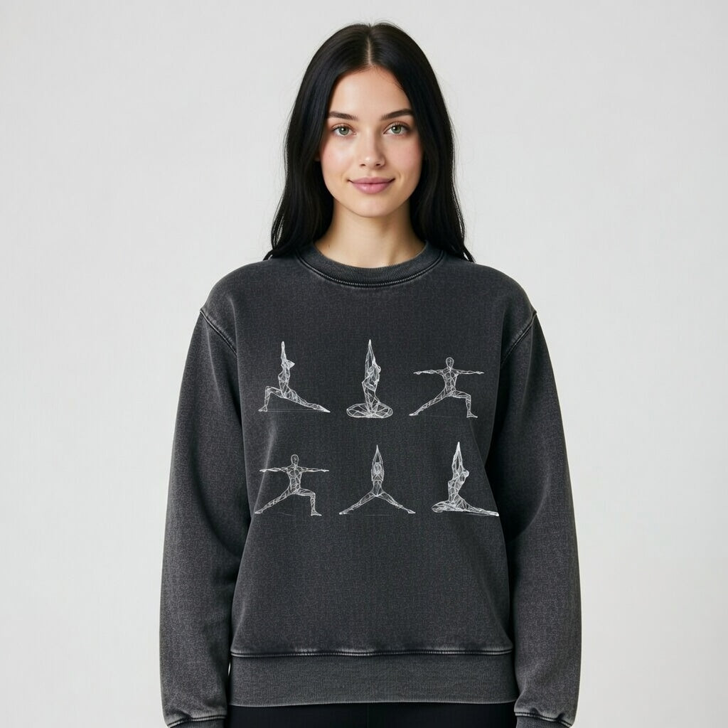 Cotton Yoga Figures Sweater unisex