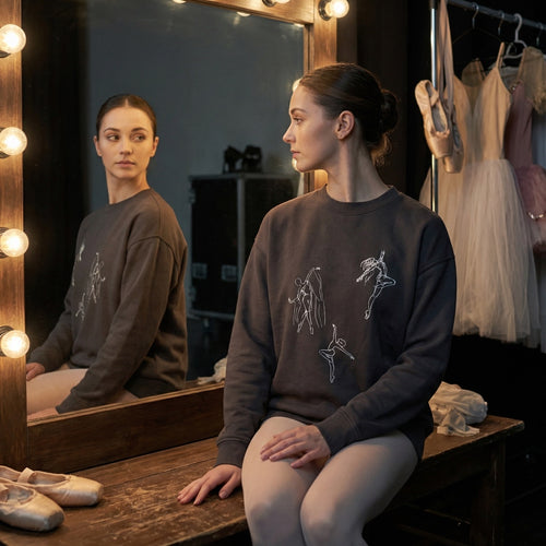 %100 Cotton Heavy sweatshirt in charcoal Black